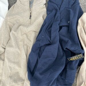 Men's Beige and Navy Sweater Set
